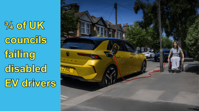 Three quarters of councils still have no accessible EV chargers